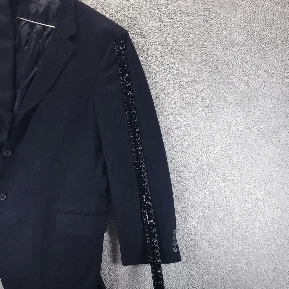 John W Nordstrom Signature Blazer Mens 48L Black Cashmere Loro Piana Sport Coat
